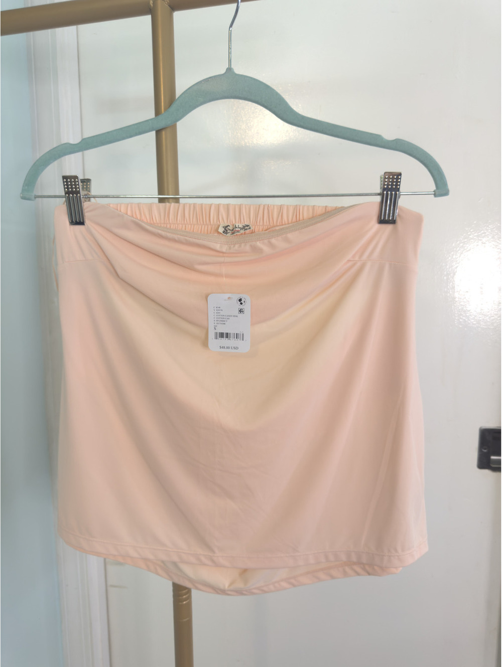 NWT Free People Strapless Satin Top